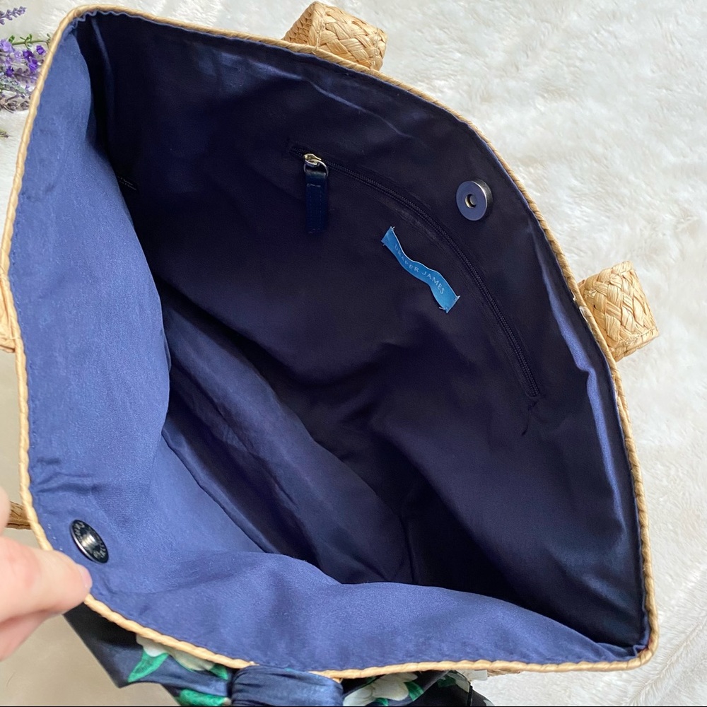 NEW Draper James Straw Tote with Scarf - Picture 6 of 7